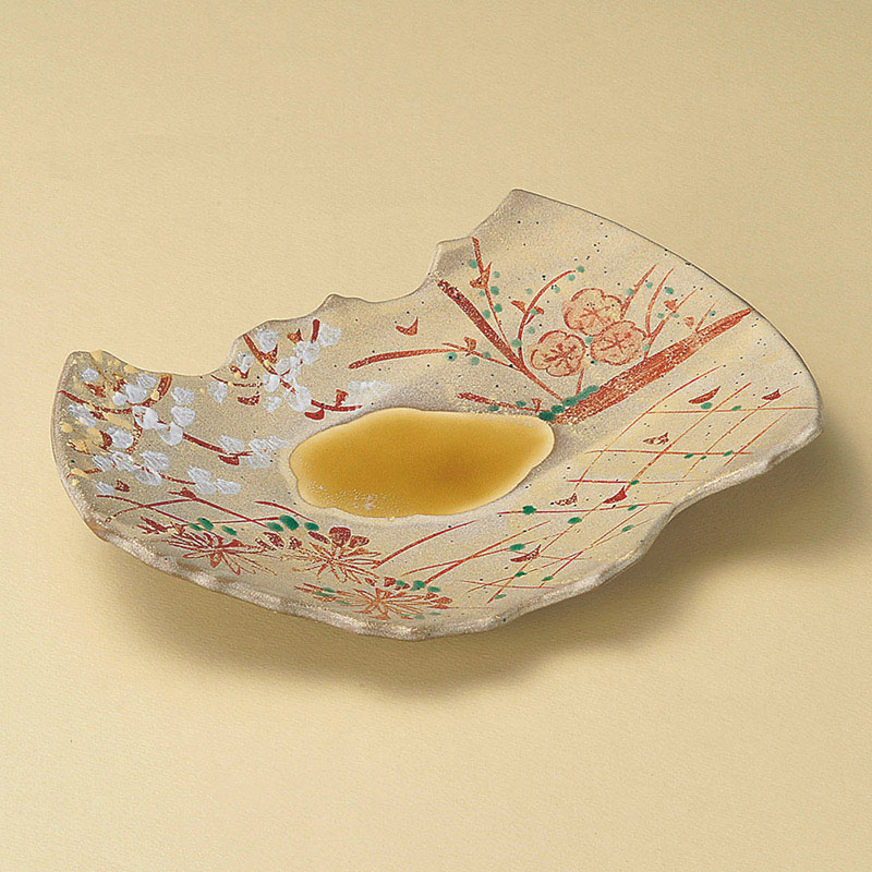山万 22707-290 春秋ちぎり和皿  1個（ご注文単位1個）【直送品】