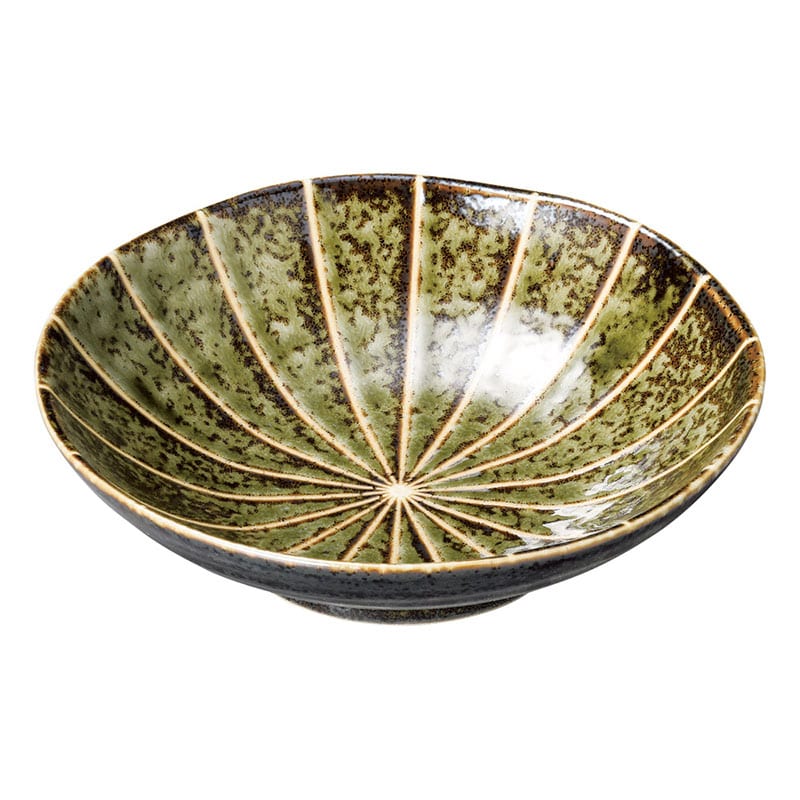 山万 50826-190 十草 (深緑)5.5浅鉢 1個(ご注文単位1個)【直送品】