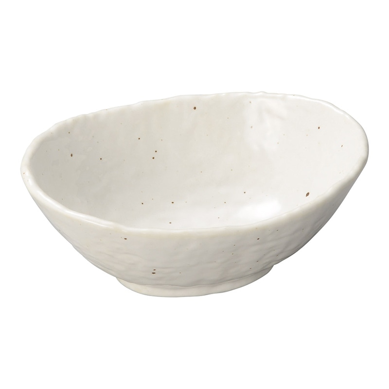 山万 48708-020 白粉引 ダ円サラダ鉢 1個(ご注文単位1個)【直送品】