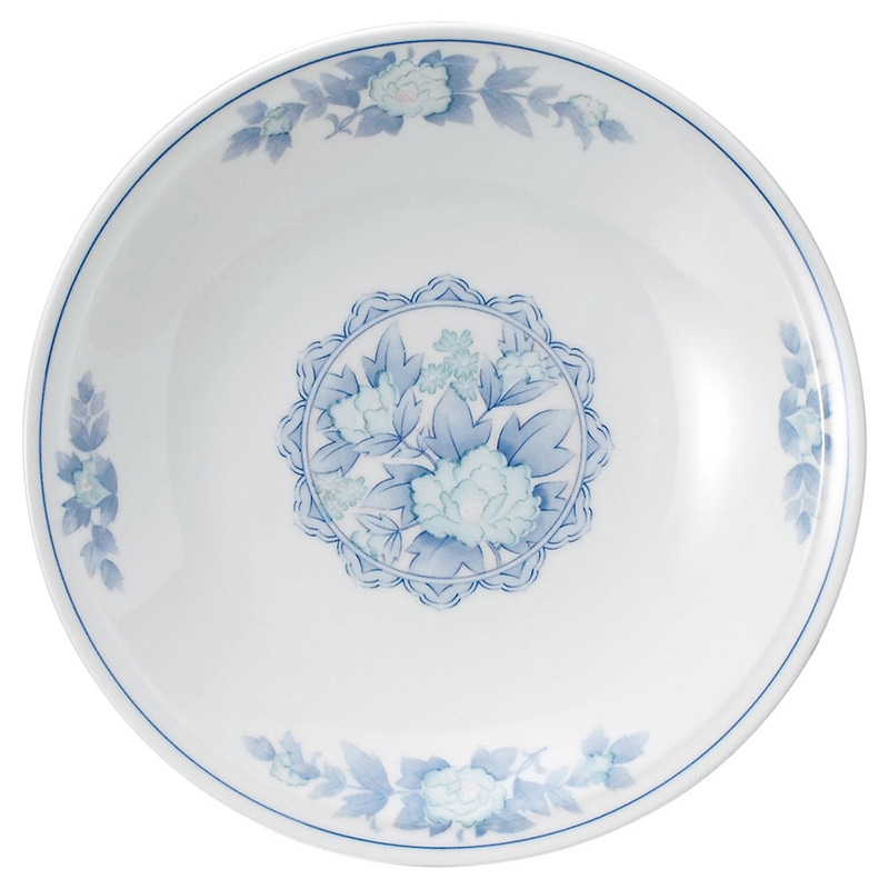 山万 68604-100 三色牡丹 8.0丸皿 1個(ご注文単位1個)【直送品】
