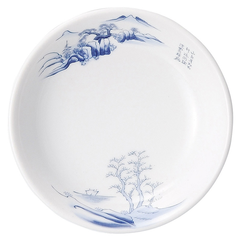 山万 69111-440 上絵山水 5 1/2吋取皿  1個（ご注文単位1個）【直送品】