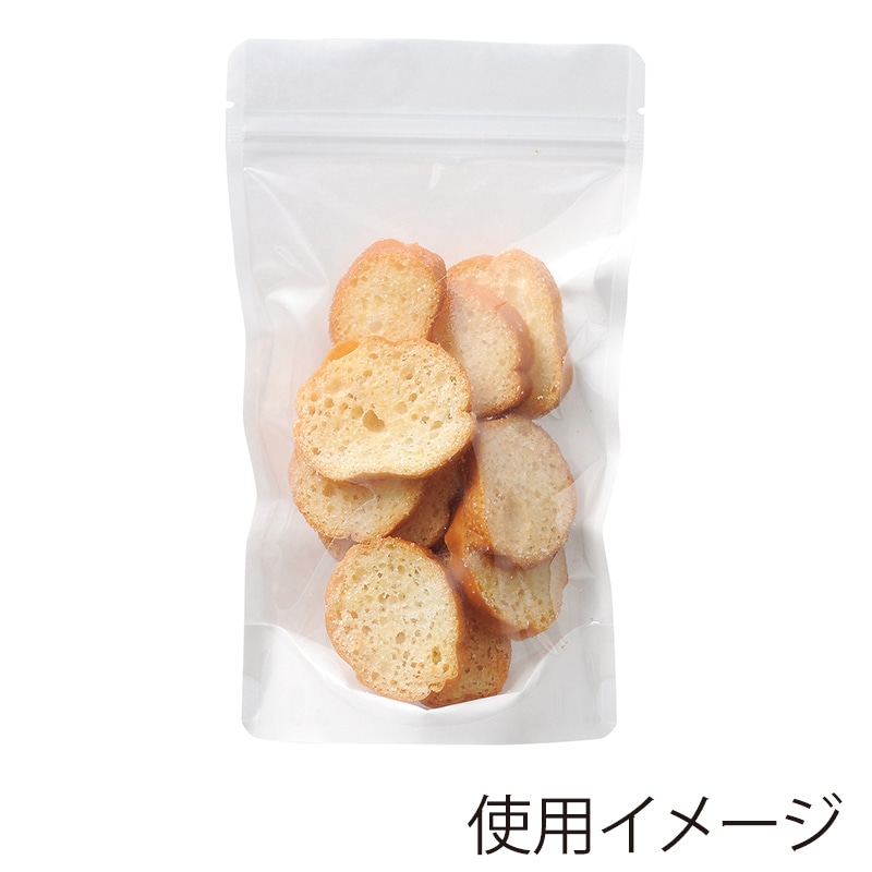 ヤマニパッケージ 白クラフトスタンドチャック袋 大 COT-877W　100枚入 100枚/束（ご注文単位10束）【直送品】