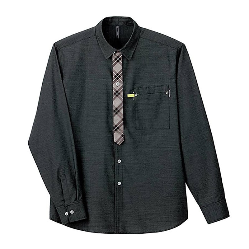 カーシーカシマ 長袖シャツ 男女共用 LL ネイビー CWY123 1枚(ご注文単位1枚)【直送品】