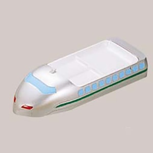 メラミン　ランチ皿　ニュー新幹線　シルバー   1個（ご注文単位1個）【直送品】