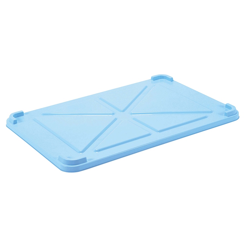 EBM PPカラー番重 蓋 小 ブルー(サンコー製) 1個(ご注文単位1個)【直送品】