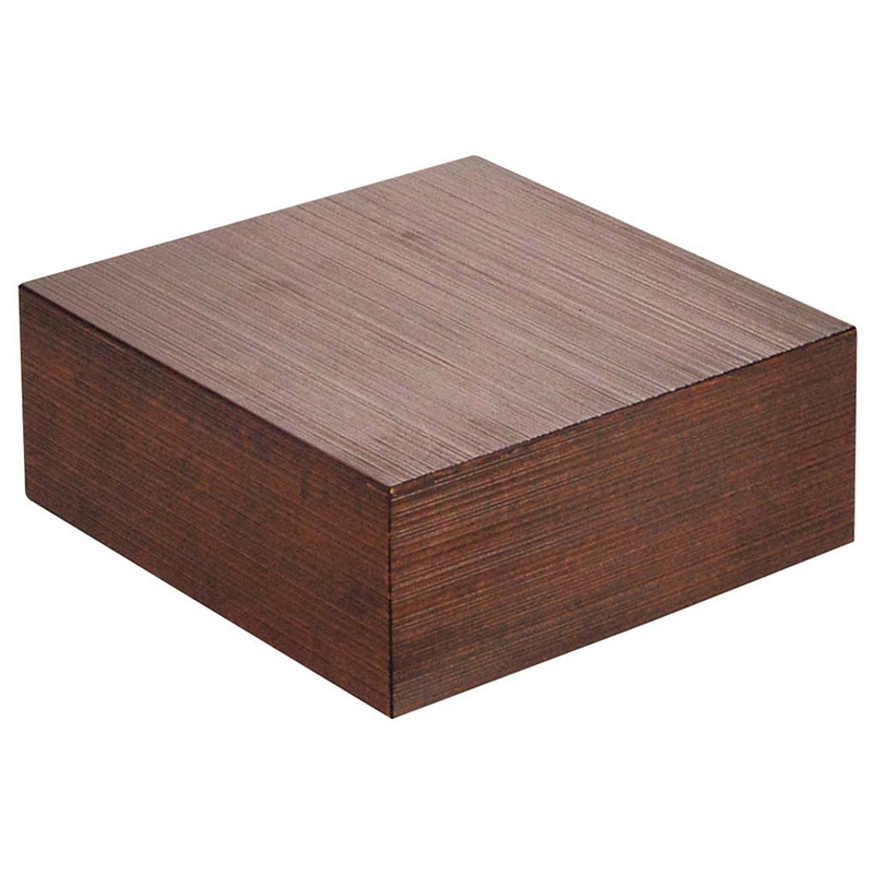 木製 千筋キューブ 茶 200×200×80mm 1個(ご注文単位1個)【直送品】