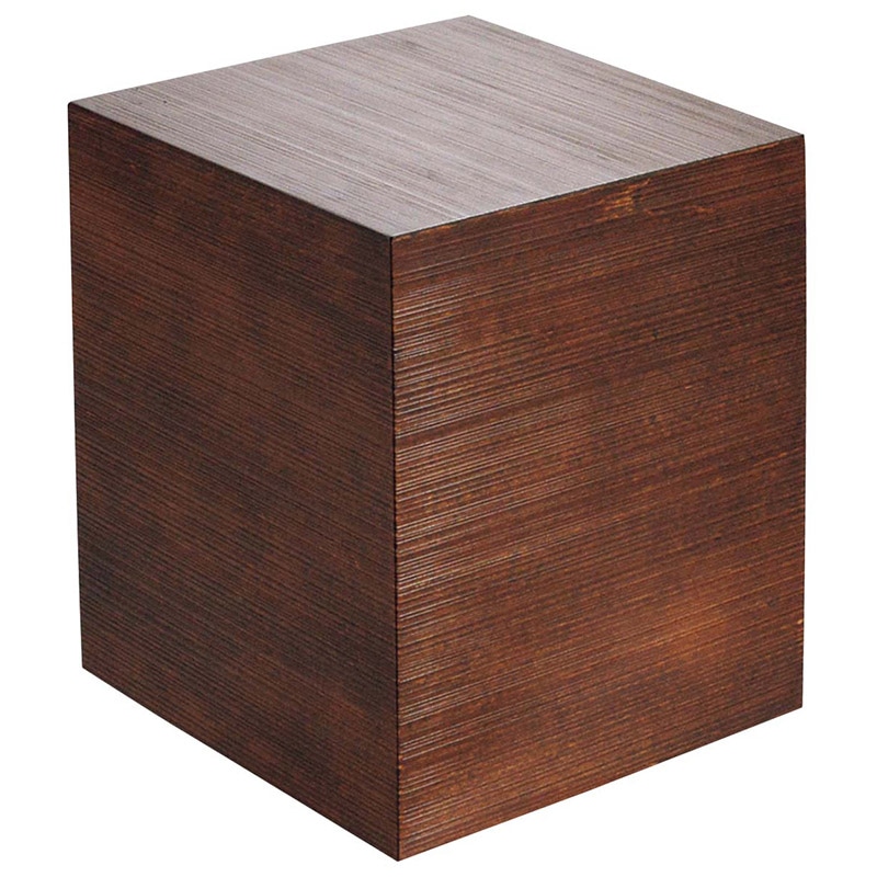 木製 千筋キューブ 茶 200×200×240mm 1個(ご注文単位1個)【直送品】