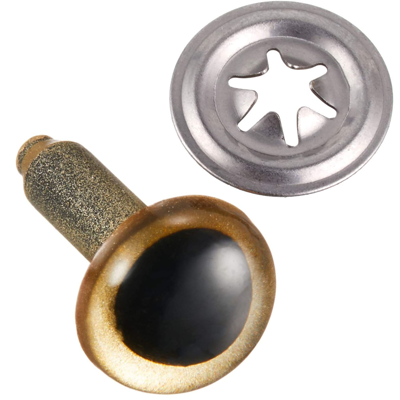日本紐釦貿易 クリスタルアイ 6mm 18個 ゴールド CE206 （ご注文単位1束）【直送品】