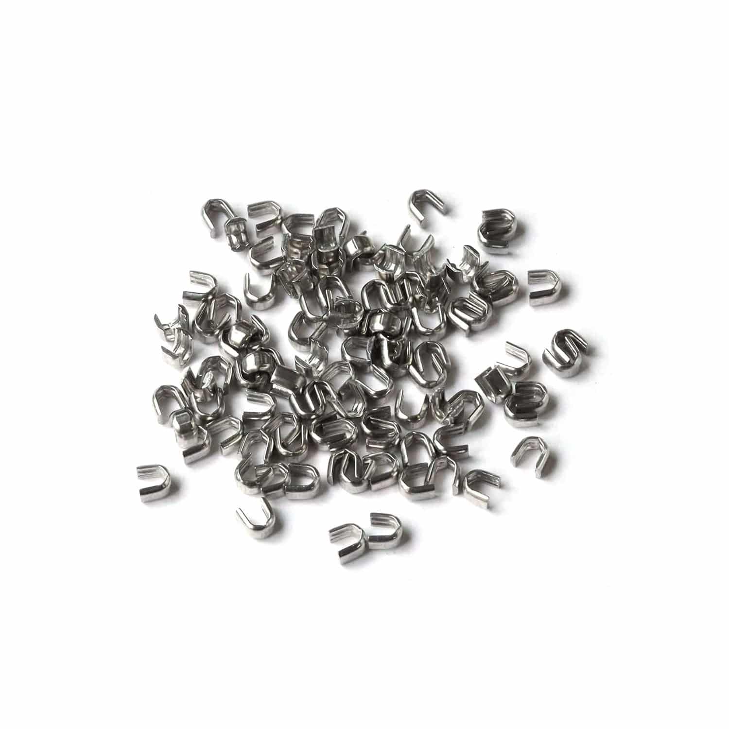 日本紐釦貿易 Y.K.K ファスナー用止め金具 上止めパーツ 50組入 金属/3号対応 ニッケル F2-212 （ご注文単位1束）【直送品】