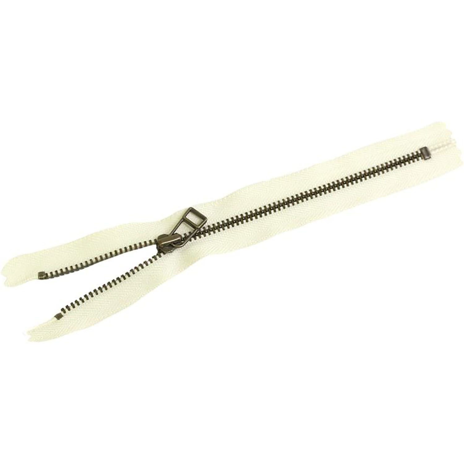 日本紐釦貿易 Y.K.K 金属ファスナー 30cm 5本 生成 4LFAG30-801 (ご注文単位1束)【直送品】