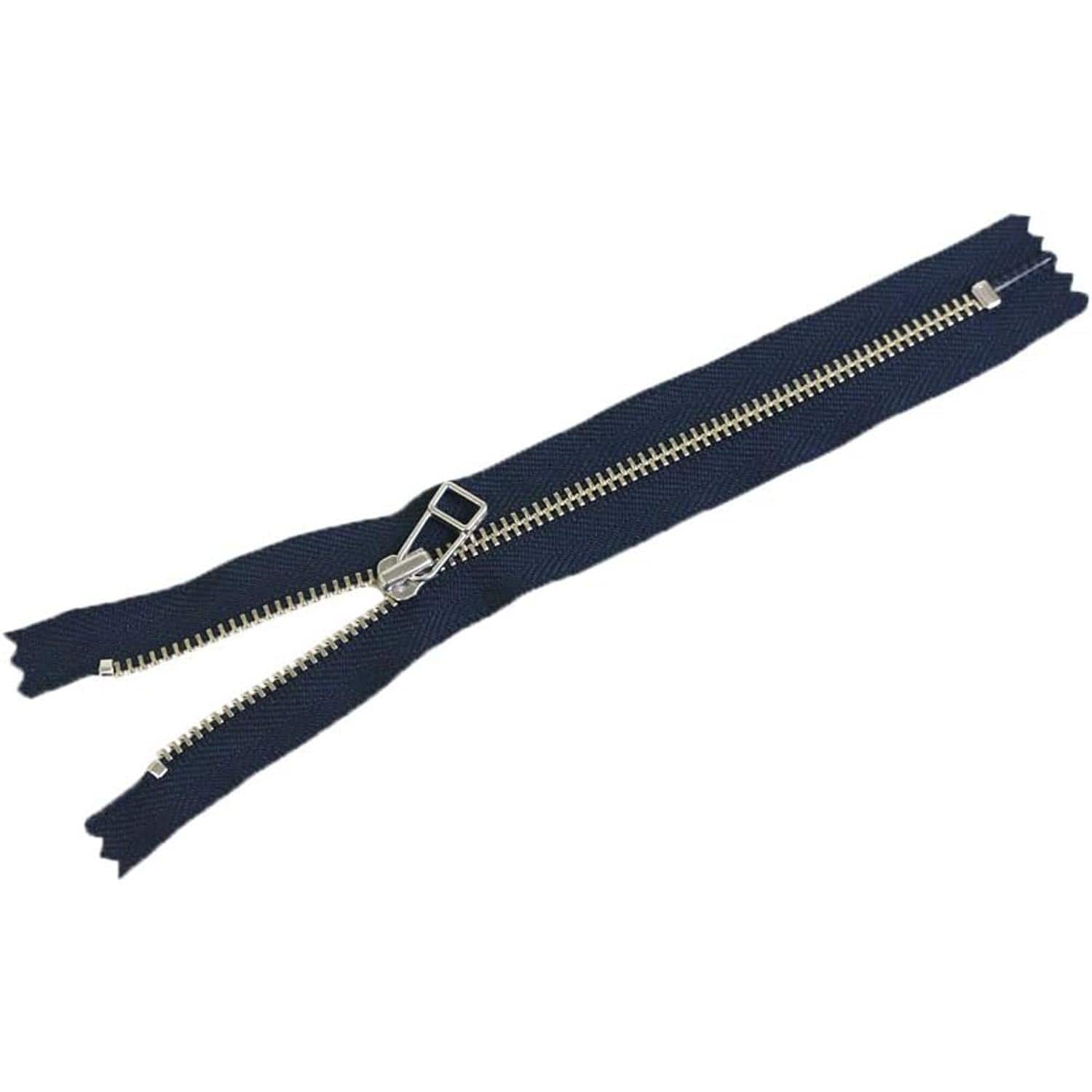 日本紐釦貿易 Y.K.K 金属ファスナー 40cm 5本 紺 5LFN40-560 (ご注文単位1束)【直送品】