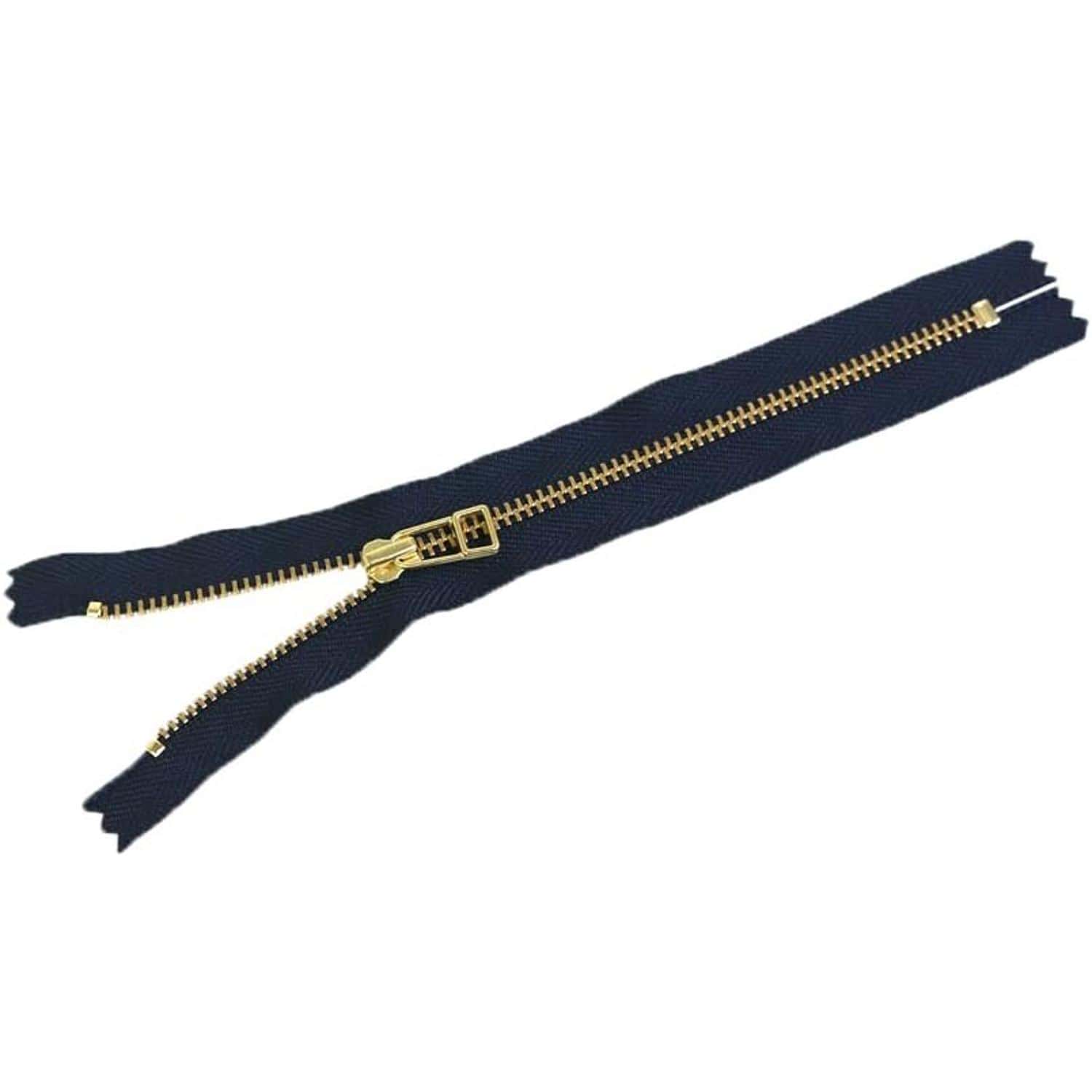 日本紐釦貿易 Y.K.K 金属ファスナー 40cm 5本 紺 5LFG40-560 (ご注文単位1束)【直送品】