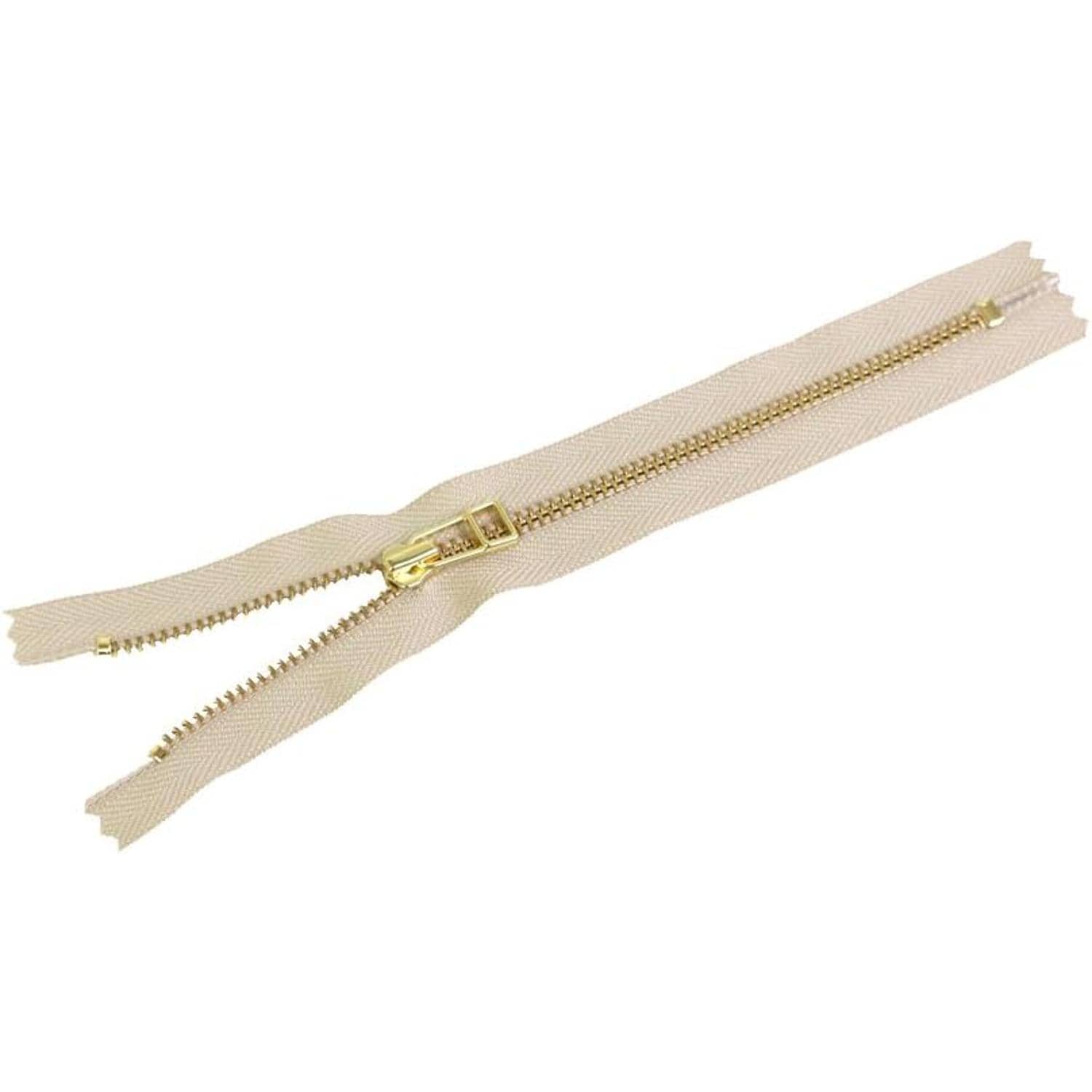 日本紐釦貿易 Y.K.K 金属ファスナー 40cm 5本 ベージュ 5LFG40-572 5本入り (ご注文単位1束)【直送品】