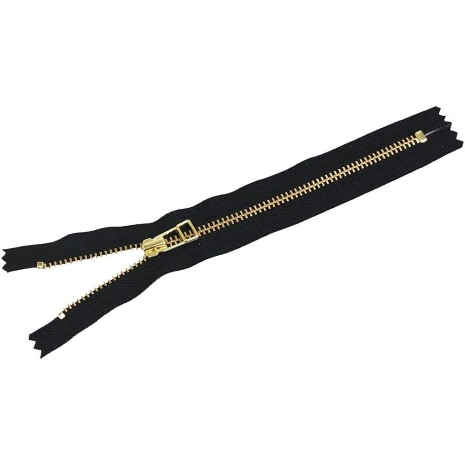 日本紐釦貿易 Y.K.K 金属ファスナー 40cm 5本 黒 5LFAG40-580 (ご注文単位1束)【直送品】