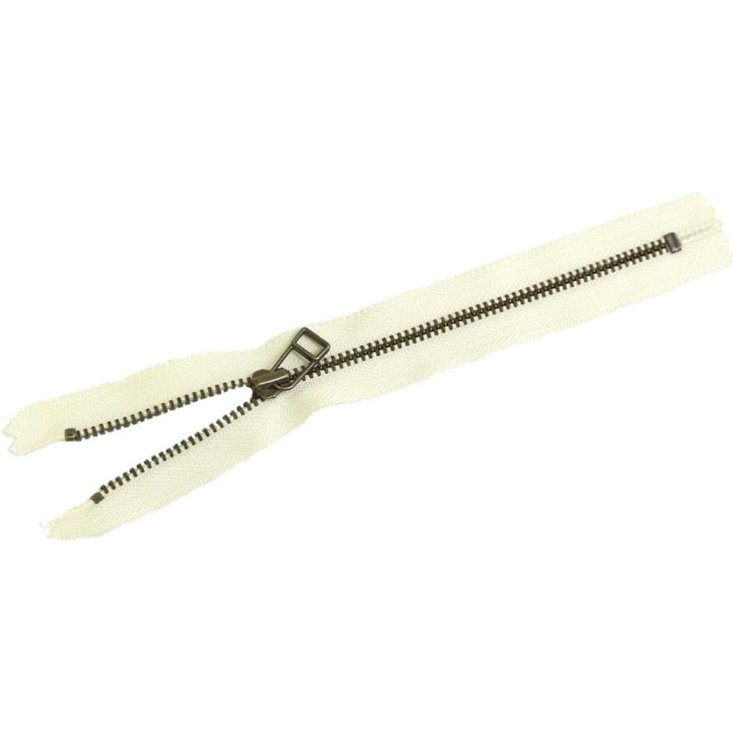 日本紐釦貿易 Y.K.K 金属ファスナー 40cm 5本 生成 5LFAG40-801 (ご注文単位1束)【直送品】