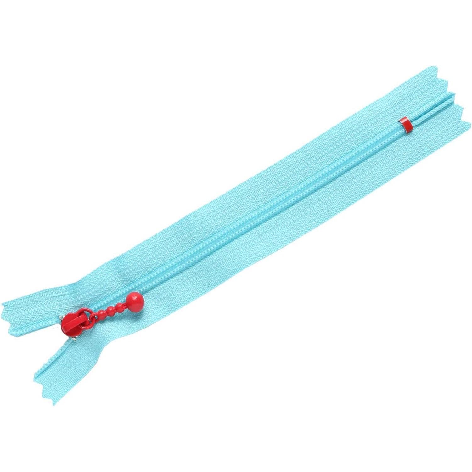 日本紐釦貿易 Y.K.K ポーチ用カラフルファスナー ライトブルー×レッド 14cm 5本 3CF14-CO4 (ご注文単位1束)【直送品】