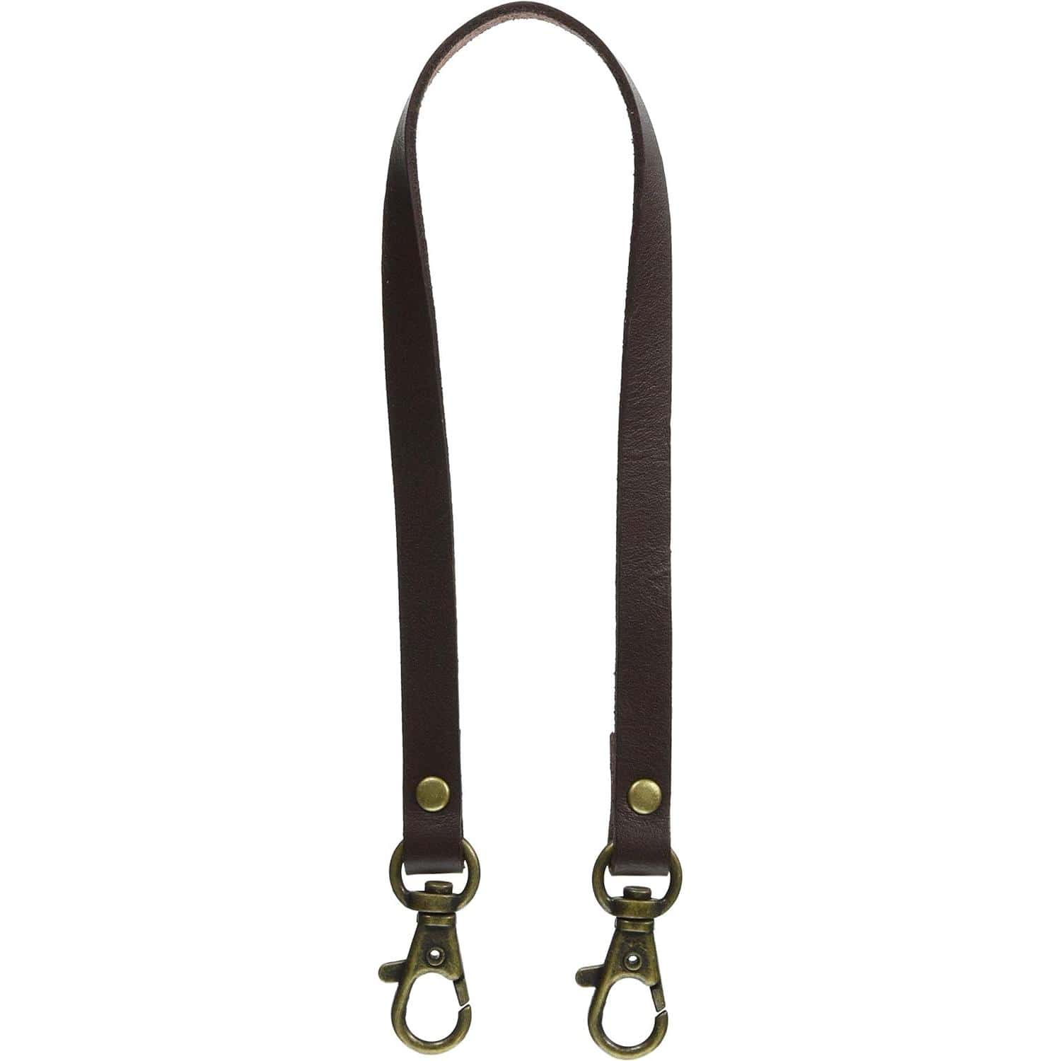 日本紐釦貿易 本革持ち手 ショルダー 1本入り 10mm巾×全長40cm 焦茶 MAW1-C (ご注文単位1本)【直送品】