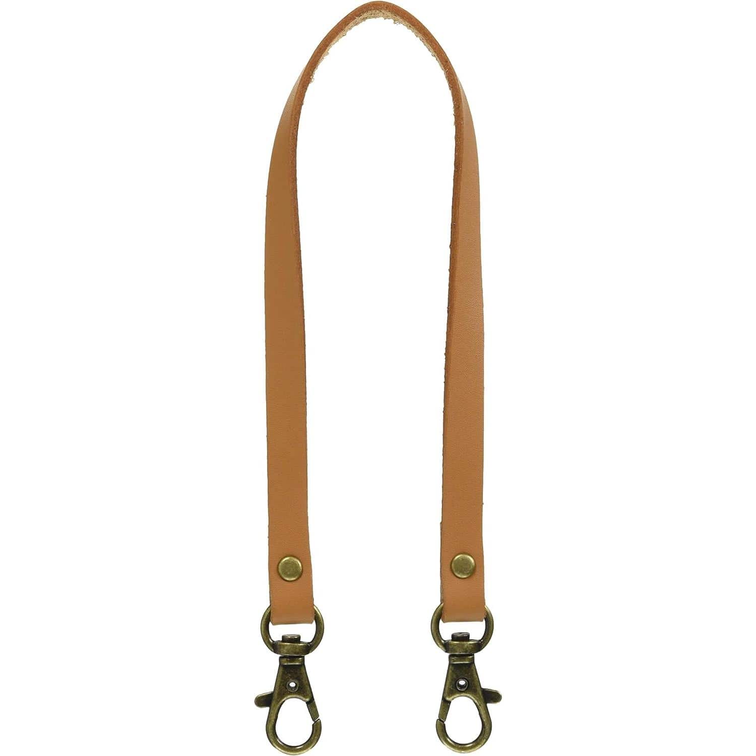 日本紐釦貿易 本革持ち手 ショルダー 1本入り 10mm巾×全長40cm 金茶 MAW1-KC (ご注文単位1本)【直送品】