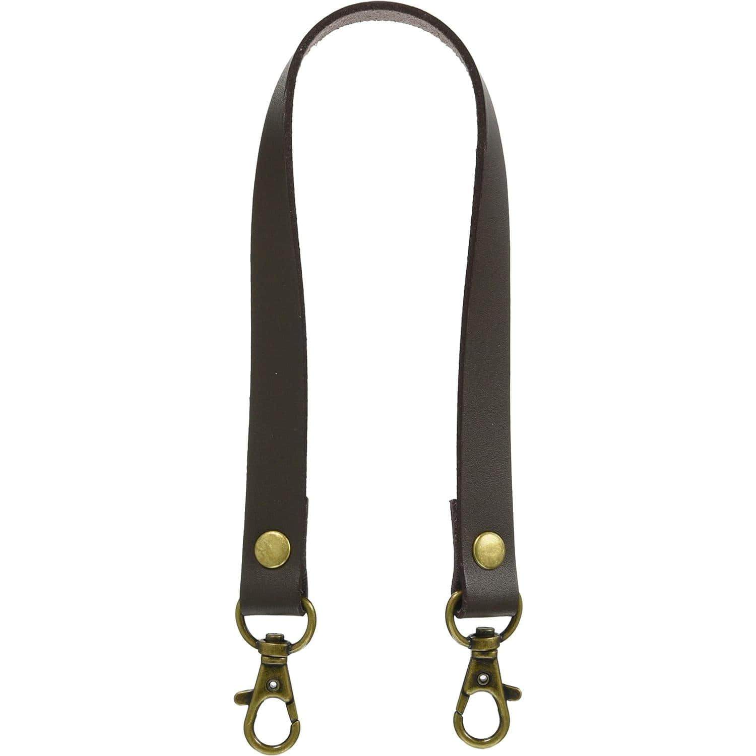 日本紐釦貿易 本革持ち手 ショルダー 1本入り 15mm巾×全長40cm 焦茶 MAW2-C (ご注文単位1本)【直送品】