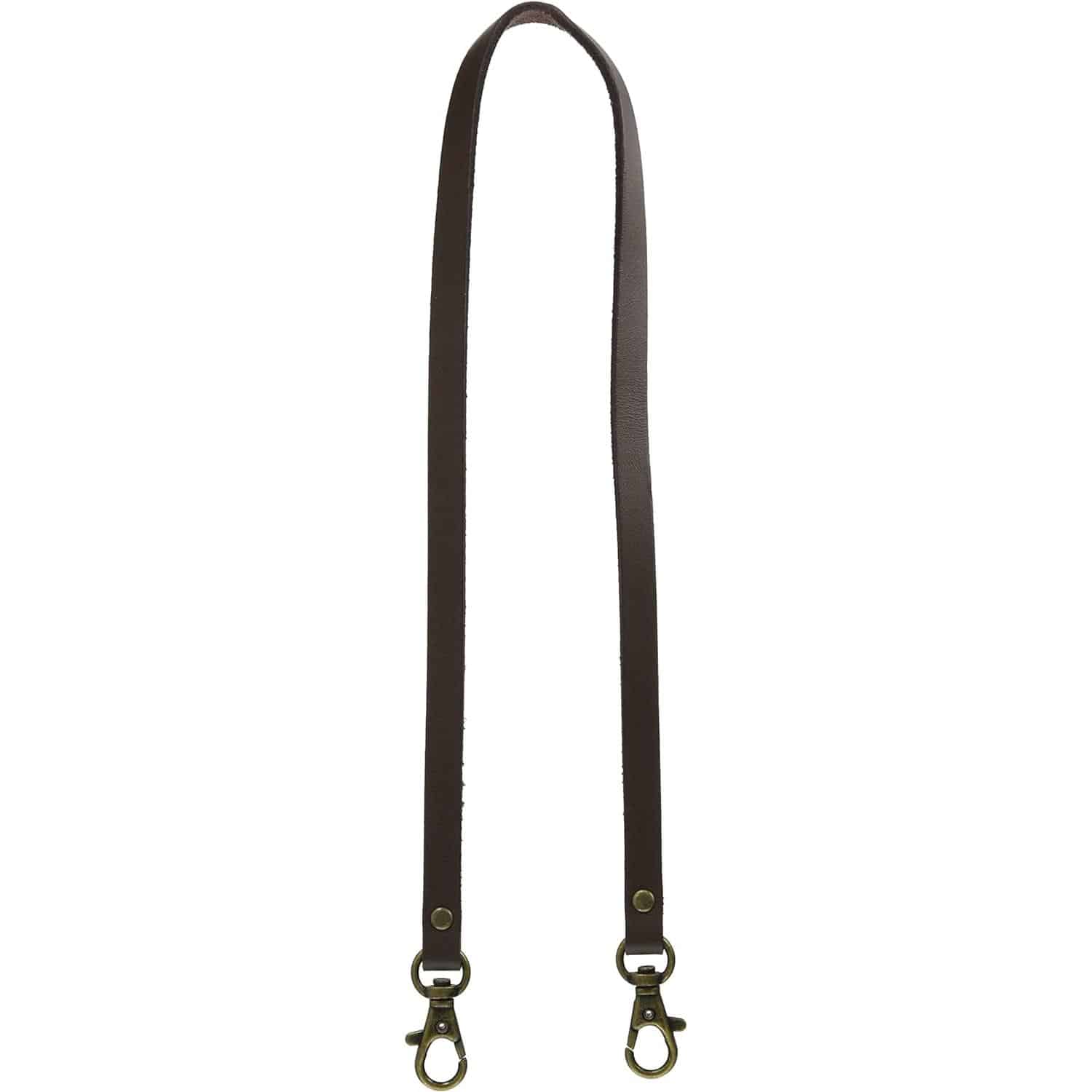 日本紐釦貿易 本革持ち手 ショルダー 1本入り 10mm巾×全長60cm 焦茶 MAW3-C (ご注文単位1本)【直送品】