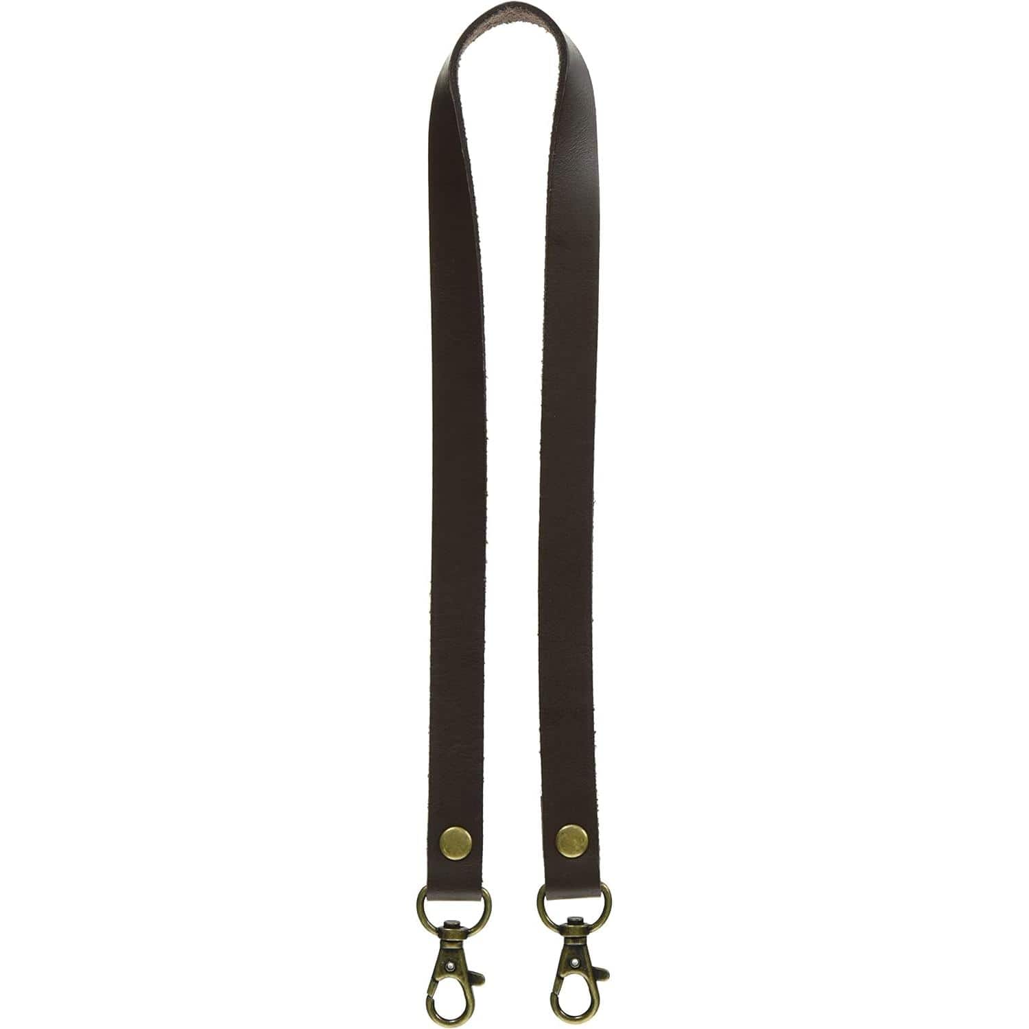 日本紐釦貿易 本革持ち手 ショルダー 1本入り 15mm巾×全長60cm 焦茶 MAW4-C (ご注文単位1本)【直送品】