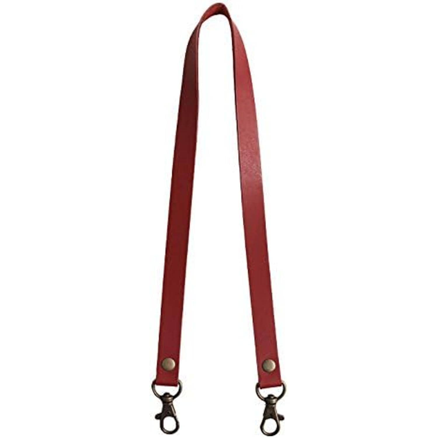 日本紐釦貿易 本革持ち手 ショルダー 1本入り 15mm巾×全長60cm 赤 MAW4-R (ご注文単位1本)【直送品】