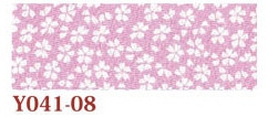 日本紐釦貿易 ちりめんカット 友禅 約23×33cm 桜柄 桃色 Y041-08 (ご注文単位1枚)【直送品】
