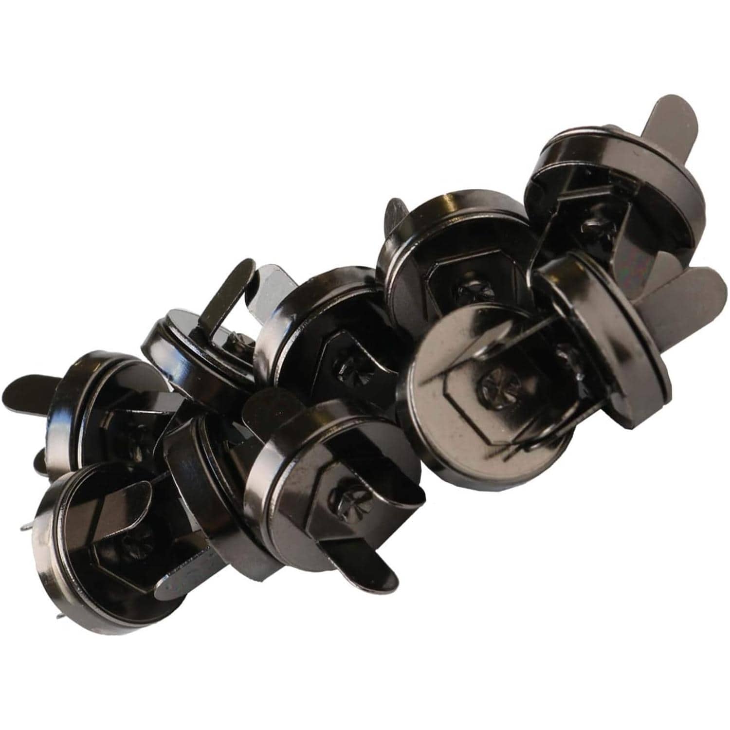 日本紐釦貿易 足折マグネットボタン 差し込みタイプ 18mm ブラックニッケル イブシ 10組入 SM12-BN-10 （ご注文単位1束）【直送品】