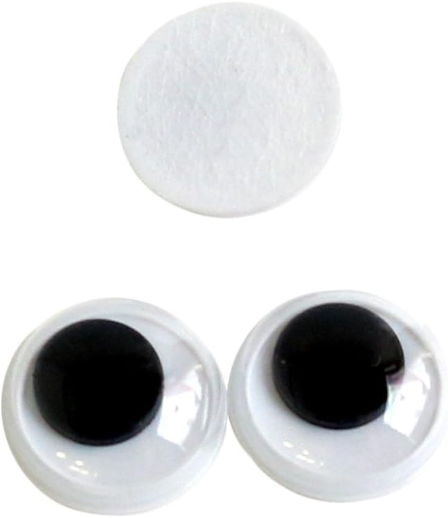 日本紐釦貿易 動眼 貼り付け 38個入り φ6mm 黒 CE103 （ご注文単位1束）【直送品】