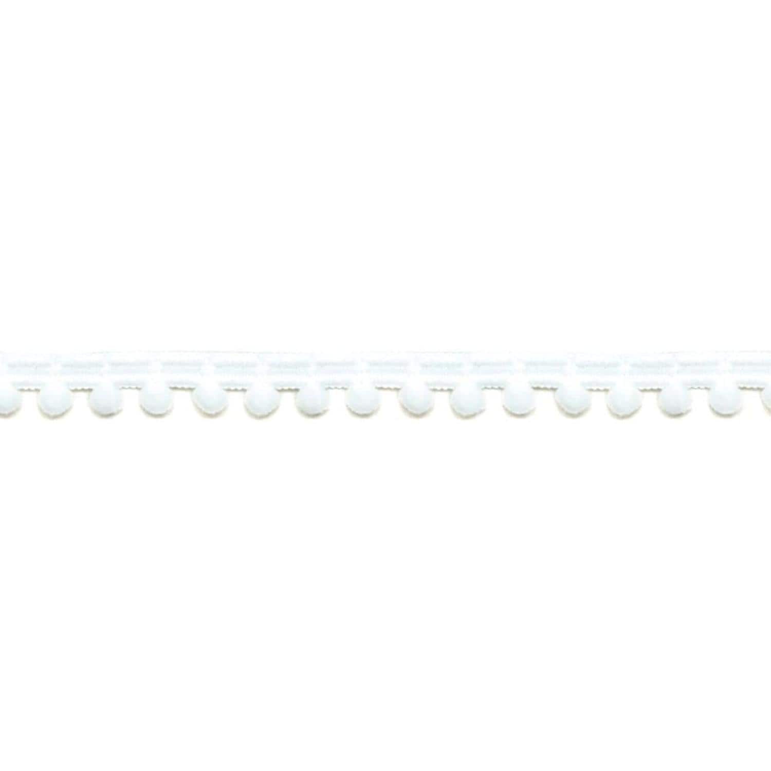 日本紐釦貿易 プチボンボンブレード 白 12mm×5m巻 114-90-1 (ご注文単位1巻)【直送品】
