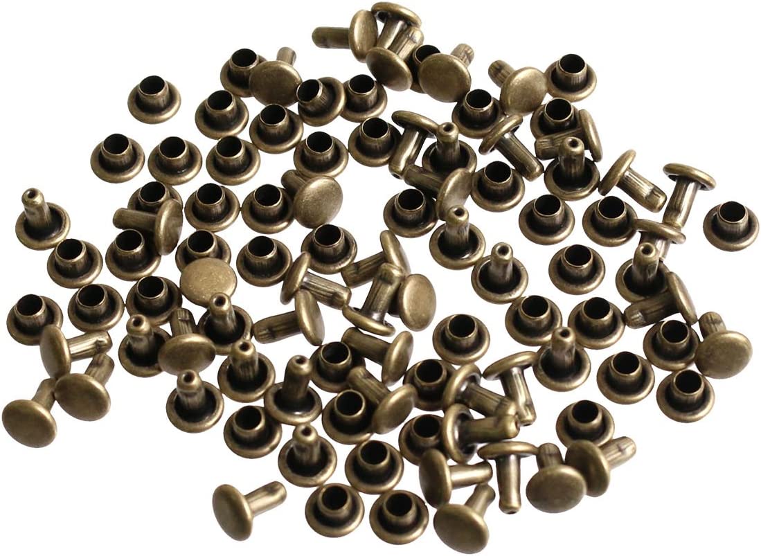 日本紐釦貿易 両面カシメ 特小サイズ アンティークゴールド φ4.5mm 50個入 F3-133-50 (ご注文単位1束)【直送品】