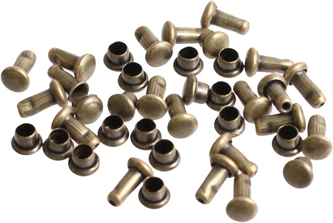 日本紐釦貿易 両面カシメ ミニサイズ アンティークゴールド φ3.5mm 20個入 F3-123-20 (ご注文単位1束)【直送品】