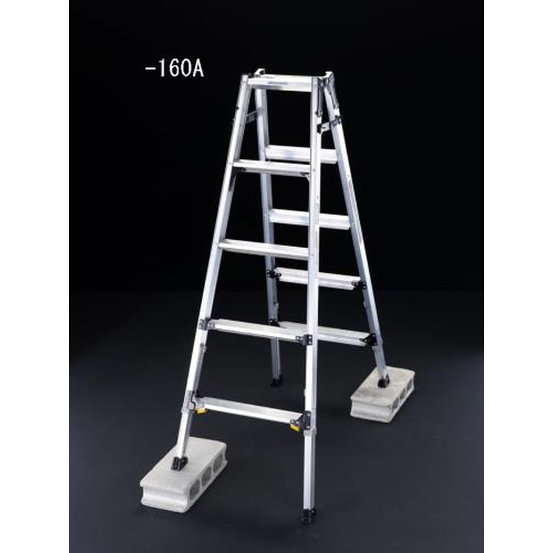 エスコ EA903AD-220A 2.17mはしご兼用脚立(ワイドステップ/伸縮脚) 1個(ご注文単位1個)【直送品】