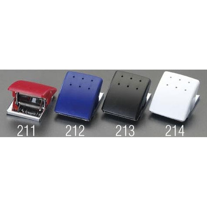 エスコ EA762FG-213 43x53x33mmクリップ(マグネット付/黒) 1個(ご注文単位1個)【直送品】