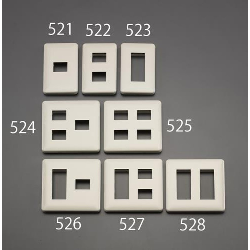 エスコ EA940CE-528 プレート(取付枠付/1個/1列) 1個(ご注文単位1個)【直送品】
