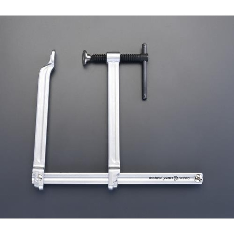 エスコ EA526TX-10 0-250mm/250mmF型クランプ(ロングリーチ) 1個（ご注文単位1個）【直送品】
