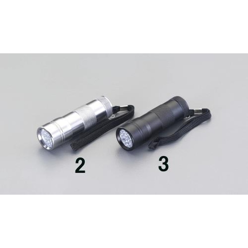 エスコ EA758FL-3[単4x3本]フラッシュライト/LED・UV(黒) 1個（ご注文単位1個）【直送品】