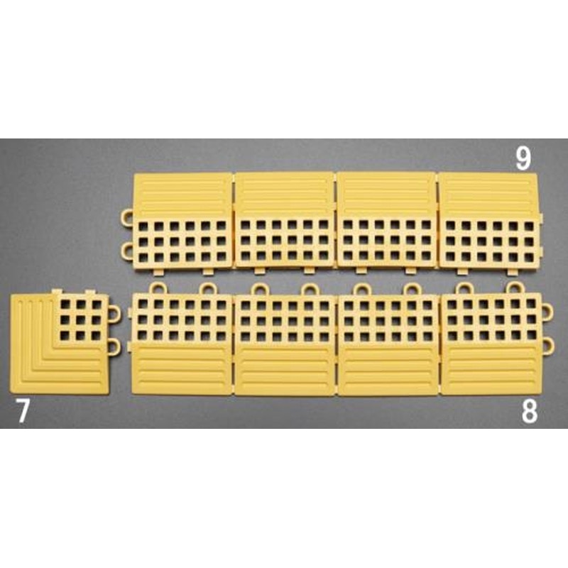 エスコ EA997RJ-8 75x300mm中ふち(ノンスリップマット用・雌/黄) 1個（ご注文単位1個）【直送品】