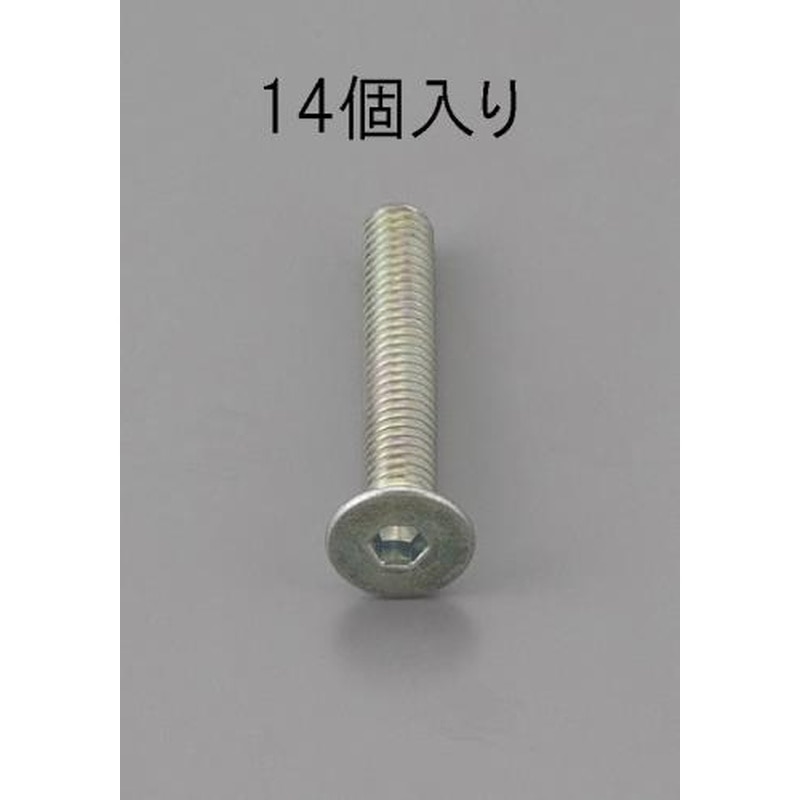 エスコ EA949MC-508 M5x8mm六角穴付皿頭ボルト三価クロメート/14本 1個（ご注文単位1個）【直送品】