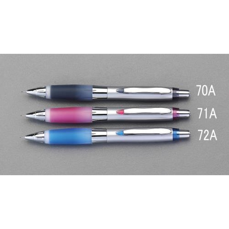 エスコ EA765ME-72A 0.5mmシャープペンシル(ブルー/ゲルグリップ) 1個(ご注文単位1個)【直送品】