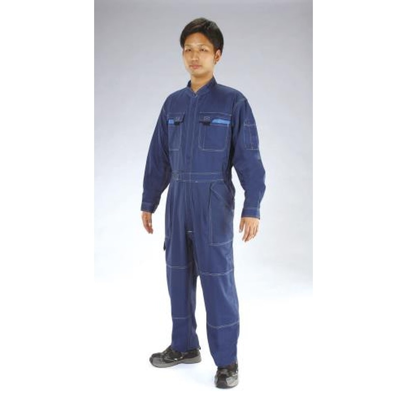 エスコ EA996AC-53[LL]継ぎ作業服(帯電防止/ネイビー) 1個（ご注文単位1個）【直送品】