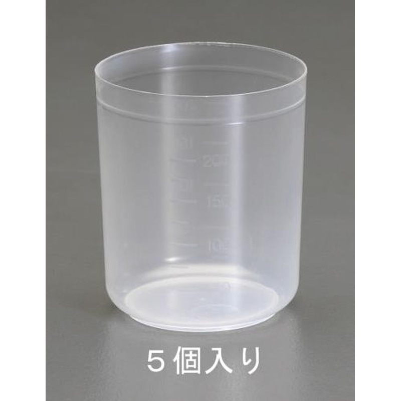 エスコ EA991KW-5 500ml目盛付カップ(PP製/5個) 1個（ご注文単位1個）【直送品】