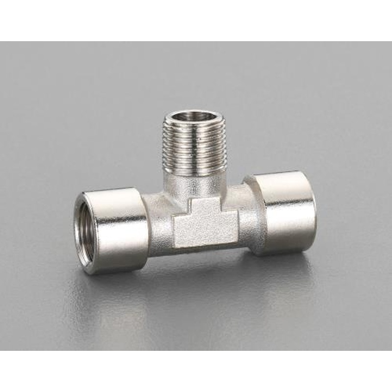エスコ EA141CC-21 R1/8”xG1/8”T型コネクター(真鍮製) 1個（ご注文単位1個）【直送品】