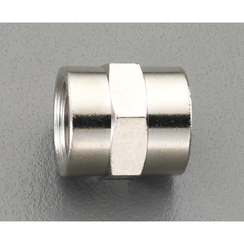 エスコ EA141CE-4 G1/2”xG1/2”中間ソケット(真鍮製) 1個（ご注文単位1個）【直送品】