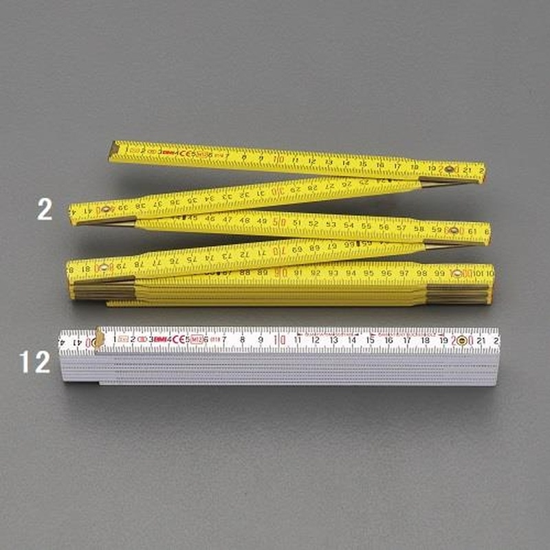 エスコ EA720GR-2 16mmx2.0m折れ尺(木製) 1個(ご注文単位1個)【直送品】