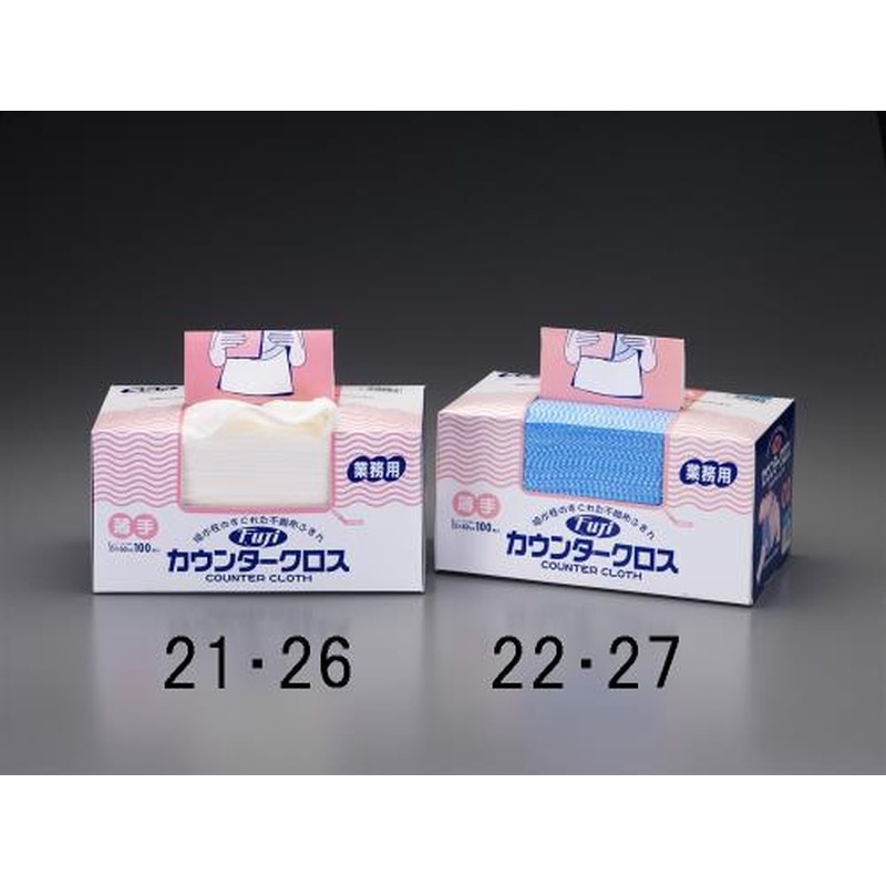 エスコ EA929HG-21 350x600mmカウンタークロス(100枚/白) 1個(ご注文単位1個)【直送品】