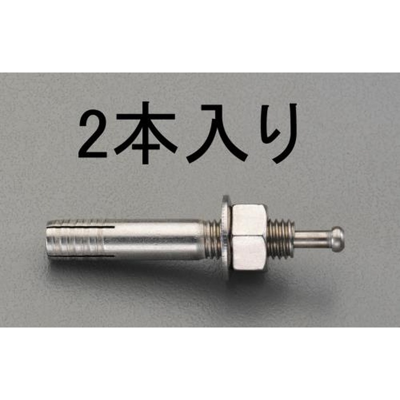 エスコ EA945BC-204 M20x230mm雄ねじアンカー(ステンレス製/2本) 1個（ご注文単位1個）【直送品】