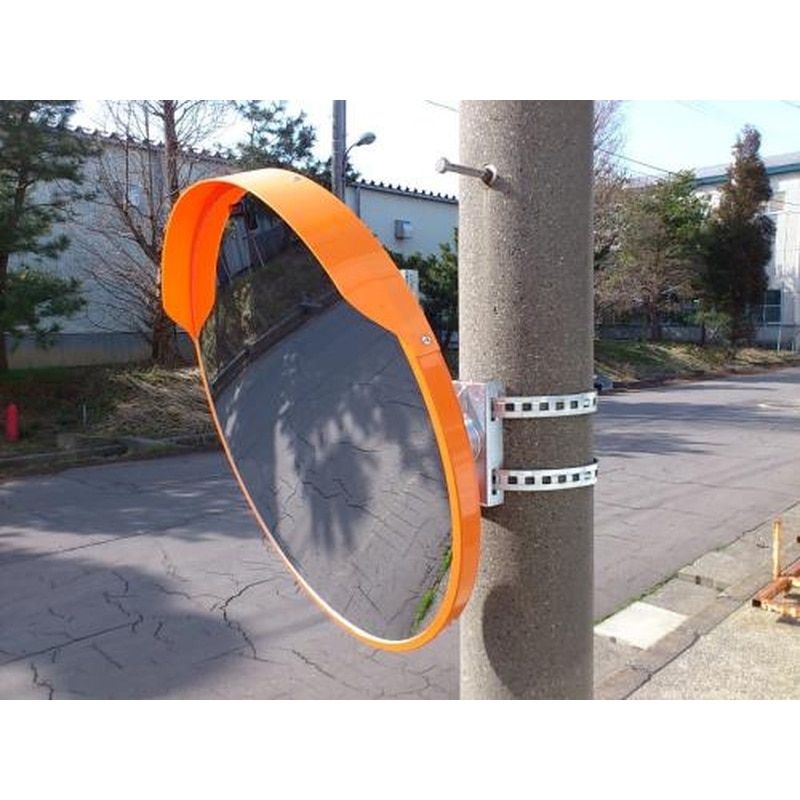 エスコ EA724ZY-111 φ600mm凸面ミラー(丸型・電柱用/ステンレス製) 1個(ご注文単位1個)【直送品】
