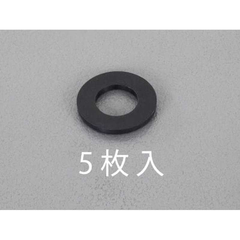 エスコ EA949ZB-162 M16/17.0x50x3.0mm平ワッシャー(TPR製/黒/5枚) 1個（ご注文単位1個）【直送品】