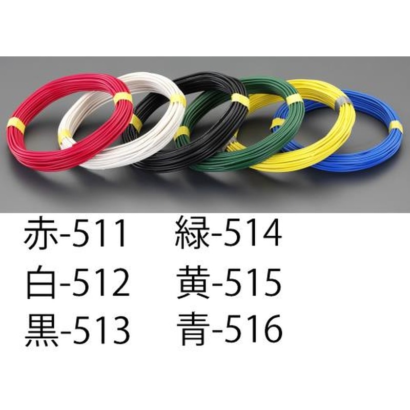 エスコ EA940AT-511 1.6mmx50mIV電線(単線/赤) 1個(ご注文単位1個)【直送品】